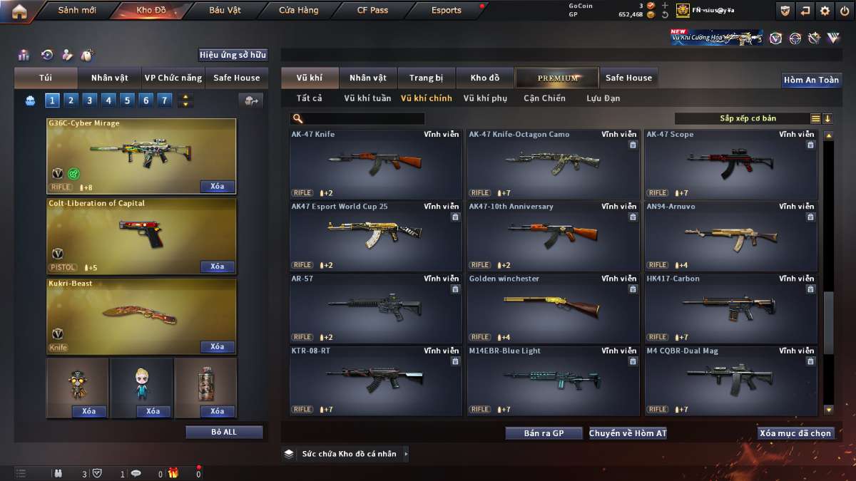shop acc cf uy tin gia re